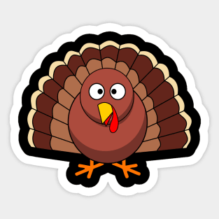 Happy Thanksgiving Turkey Sticker